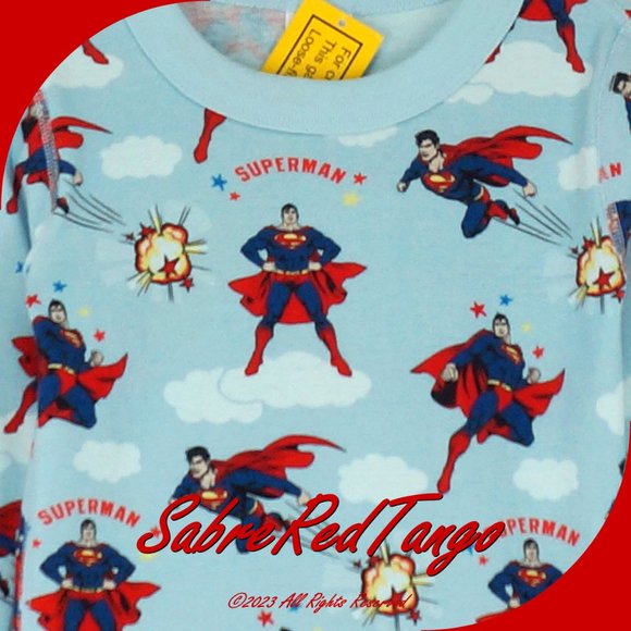 NWT Hanna Andersson Justice League Organic Long Johns Pajamas Superman 150 12 - Picture 2 of 5